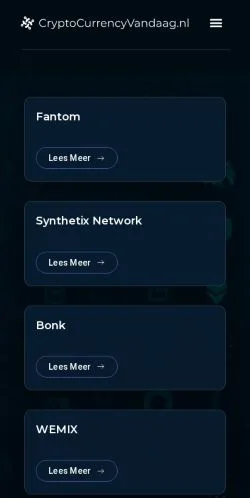 Anteprima del sito Cryptocurrencyvandaag, media di Paesi Bassi per articoli sponsorizzati