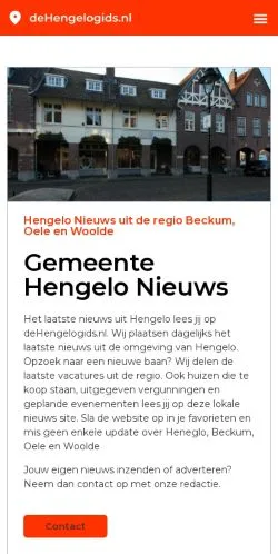 Anteprima del sito Hengelo Laatste Nieuws, media di Paesi Bassi per articoli sponsorizzati