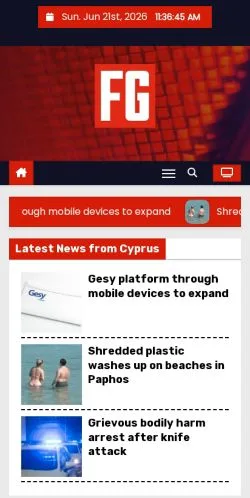 Anteprima del sito Famagusta Gazette, media di Regno Unito per articoli sponsorizzati