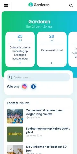 Podgląd witryny Garderen, medium z kraju Holandia do artykułów sponsorowanych