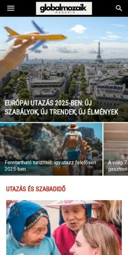 Anteprima del sito Globalmozaik, media di Ungheria per articoli sponsorizzati