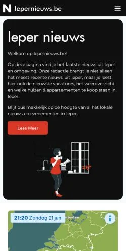 스폰서 기사용 벨기에 매체 Nieuws Uit Ieper 사이트 미리보기