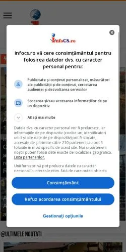 Podgląd witryny InfoCS, medium z kraju Rumunia do artykułów sponsorowanych