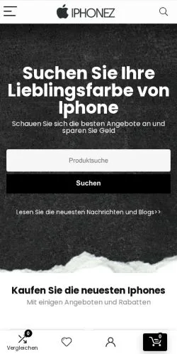 Anteprima del sito iPhonez, media di Germania per articoli sponsorizzati