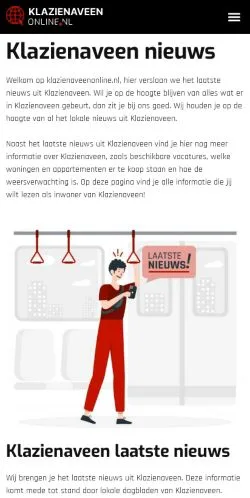 Anteprima del sito Klazienaveen Nieuws, media di Paesi Bassi per articoli sponsorizzati