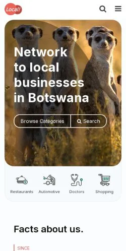 Podgląd witryny Local Business Network In Botswana, medium z kraju Botswana do artykułów sponsorowanych