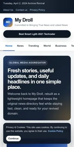 Aperçu du site My Droll, média de États-Unis pour articles sponsorisés