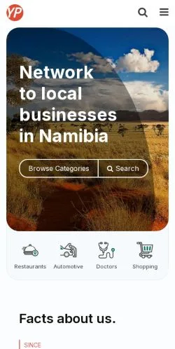 スポンサード記事向けのナミビアメディア、Namibia Business Networkのサイトプレビュー