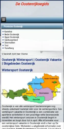 Anteprima del sito Oostenrijkse Gids, media di Paesi Bassi per articoli sponsorizzati