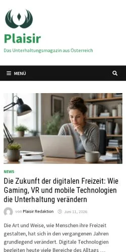 Podgląd witryny Plaisir, medium z kraju Austria do artykułów sponsorowanych