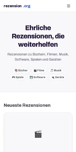 Vorschau der Website Rezensionen, Medium aus Deutschland für gesponserte Artikel