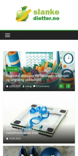 Anteprima del sito Slankedietter, media di Norvegia per articoli sponsorizzati