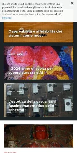 Forhåndsvisning av nettstedet SoloTablet, medium fra Italia for sponsede artikler