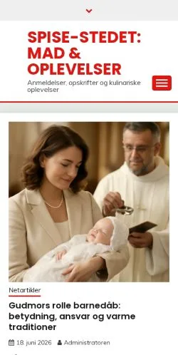 Anteprima del sito Spise-Stedet, media di Danimarca per articoli sponsorizzati