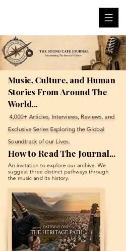 Anteprima del sito The Sound Cafe Articles, media di Stati Uniti per articoli sponsorizzati