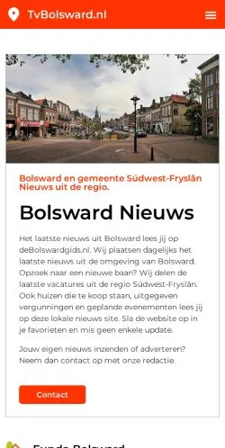 Anteprima del sito Bolsward Laatste Nieuws, media di Paesi Bassi per articoli sponsorizzati