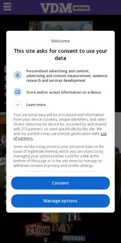 Anteprima del sito VDM Noticias, media di Spagna per articoli sponsorizzati