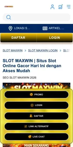 Vista previa del sitio Slot Maxwin, medio de Estados Unidos para artículos patrocinados