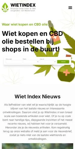 Anteprima del sito Wietindex, media di Paesi Bassi per articoli sponsorizzati