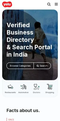 Anteprima del sito Yelu India, media di India per articoli sponsorizzati
