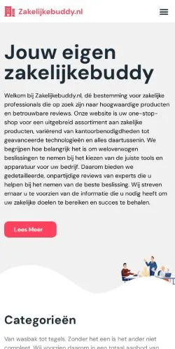 Podgląd witryny ZakelijkeBuddy, medium z kraju Holandia do artykułów sponsorowanych