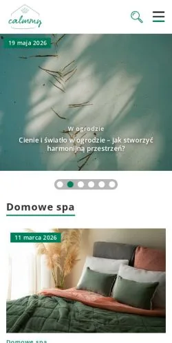 Podgląd witryny Calmmy, medium z kraju Polska do artykułów sponsorowanych