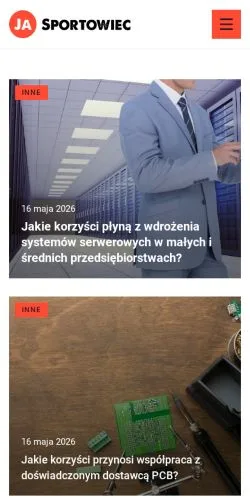 Anteprima del sito Jasportowiec, media di Polonia per articoli sponsorizzati