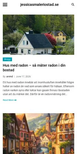 Podgląd witryny jessicasmaleriostad.se, medium z kraju Szwecja do artykułów sponsorowanych