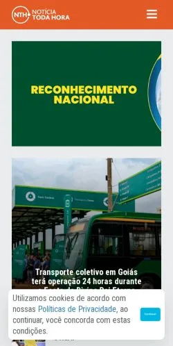 Anteprima del sito Notícia Toda Hora, media di Brasile per articoli sponsorizzati