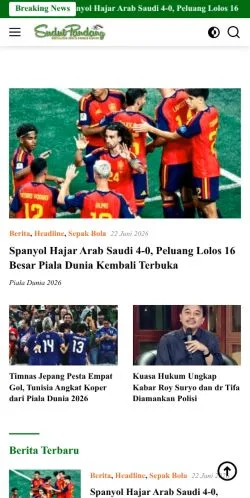 Anteprima del sito Sudut Pandang, media di Indonesia per articoli sponsorizzati