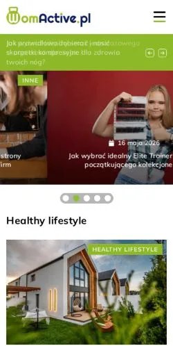 Preview of the Womactive website, a media outlet in Poland for sponsored articles