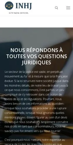 Anteprima del sito INHJ, media di Francia per articoli sponsorizzati