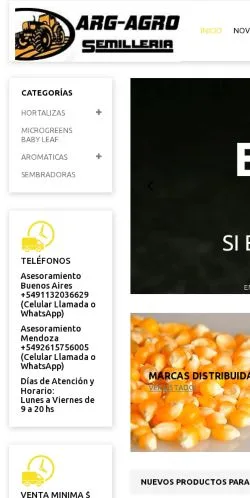 Anteprima del sito ARG-AGRO Semilleria, media di Argentina per articoli sponsorizzati