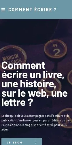 Vista previa del sitio Comment Écrire, medio de Francia para artículos patrocinados