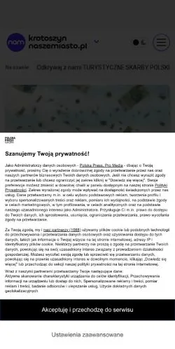 스폰서 기사용 폴란드 매체 Krotoszyn Nasze Miasto 사이트 미리보기
