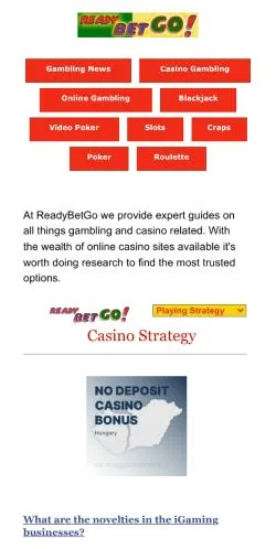 스폰서 기사용 미국 매체 Ready Bet Go 사이트 미리보기