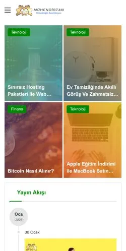Anteprima del sito Mühendistan, media di Turchia per articoli sponsorizzati