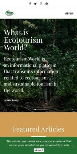 Anteprima del sito Ecotourism World, media di Stati Uniti per articoli sponsorizzati