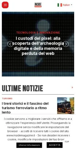 Anteprima del sito InsideMagazine, media di Italia per articoli sponsorizzati