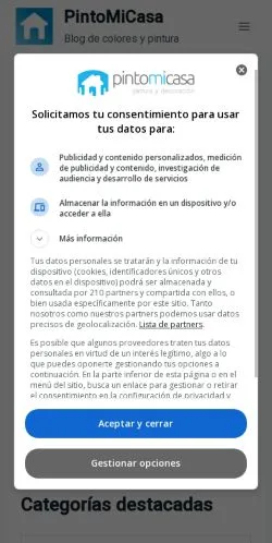 スポンサード記事向けのスペインメディア、PintoMiCasaのサイトプレビュー