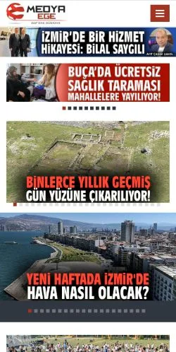 Anteprima del sito MedyaEge, media di Turchia per articoli sponsorizzati