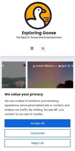 Vorschau der Website Exploring Goose, Medium aus Vereinigte Staaten für gesponserte Artikel