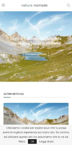 Podgląd witryny Natura Nomade, medium z kraju Włochy do artykułów sponsorowanych