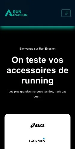 Anteprima del sito Run Évasion, media di Francia per articoli sponsorizzati