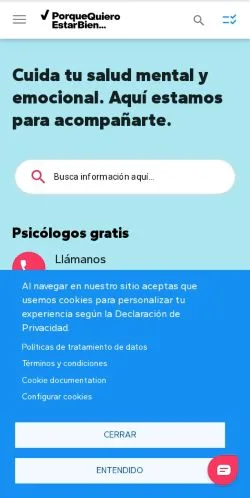 Anteprima del sito Porque Quiero Estar Bien, media di Colombia per articoli sponsorizzati