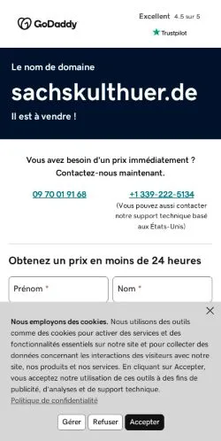 Anteprima del sito sachskulthuer, media di Germania per articoli sponsorizzati