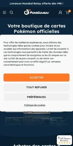 Anteprima del sito PokeGourou, media di Francia per articoli sponsorizzati