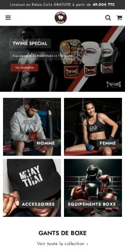 스폰서 기사용 프랑스 매체 Univers Boxe 사이트 미리보기