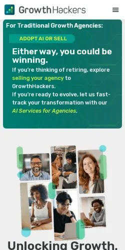 Anteprima del sito GrowthHackers, media di Stati Uniti per articoli sponsorizzati