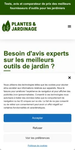 Anteprima del sito Plantes & Jardinage, media di Francia per articoli sponsorizzati